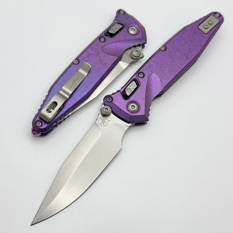 Marfione Select Microtech Socom Ram-Lok Purple Haze Titanium Slab Side