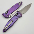 Marfione Select Microtech Socom Ram-Lok Purple Haze Titanium Slab Side Handles w/ Purple Accents & Spear Point Stonewash M390MK 160RLS-10SMS6
