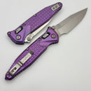 Marfione Select Microtech Socom Ram-Lok Purple Haze Titanium Frag Handles w/ Purple Accents & Spear Point Stonewash M390MK 160RL-10FRSMS6