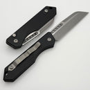 Heretic Knives Jinn Auto w/ Black Aluminum Handles & Battleworn MagnaCut H113-5A