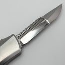 Marfione Custom Knives Combat Troodon Interceptor Mirror Polish Compound Ground Blade w/ Hand Rubbed Satin Finish 416 Stainless Steel Handle w/ Flamed Accent
