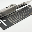 Marfione Custom Knives Combat Troodon Interceptor Mirror Polish Compound Ground Blade w/ Hand Rubbed Satin Finish 416 Stainless Steel Handle w/ Flamed Accent