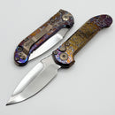 Marfione Custom LUDT Gen III Galactic Acid Slab Side Titanium Handles w/ Bronze Accents & Tulip Ground Mirror Polish