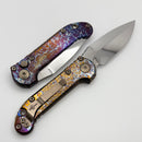 Marfione Custom LUDT Gen III Galactic Acid Slab Side Titanium Handles w/ Bronze Accents & Tulip Ground Mirror Polish