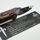 Marfione Custom LUDT Gen III Galactic Acid Slab Side Titanium Handles w/ Bronze Accents & Tulip Ground Mirror Polish