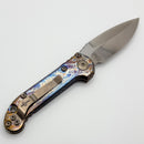 Marfione Custom LUDT Gen III Galactic Acid Slab Side Titanium Handles w/ Bronze Accents & Tulip Ground Cracked Ice