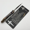 Marfione Custom LUDT Gen III Galactic Acid Slab Side Titanium Handles w/ Bronze Accents & Tulip Ground Cracked Ice