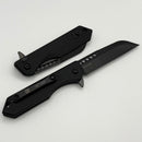 Heretic Knives M/A Jinn Flipper w/ Black Aluminum Handles & Hand Ground DLC MagnaCut