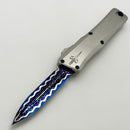 Marfione Custom Combat Troodon LT Gen III w/ Stainless Satin Handle & Blued Dragonskin San Mai Damascus D/E