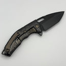 Heretic Knives Medusa M/A John Gray Collab w/ Roked DLC Handles w/ Bronze Hardware & DLC Tanto