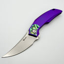 Reate Knives Velocity Tashi Bharucha Bead Blast Titanium Handles w/ ZircuTi Inlays & Hand Satin Elmax (In House Modified)
