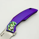 Reate Knives Velocity Tashi Bharucha Bead Blast Titanium Handles w/ ZircuTi Inlays & Hand Satin Elmax (In House Modified)
