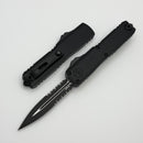 Microtech UTX-70 Gen IV Tactical w/ Black Handle & Part Serrated D/E Black M390MK 11474-2T