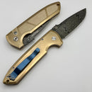 Pro-Tech Les George Rockeye Textured AlBronze Handle w/ Pearl Button & Nichols Damascus 2024 Rockeye Custom.001
