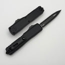 Microtech UTX-70 Gen IV Tactical w/ Black Handle & Full Serrated D/E Black M390MK 11474-3T