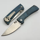 Chaves Knives RCK9 Blue Half Rocked Titanium & M390