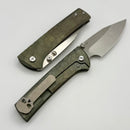 Chaves Knives Scapegoat Green Half Rocked Titanium & M390
