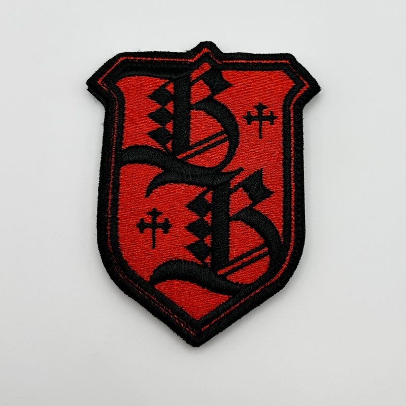 Borka Blades Red/Black Crest Velcro Patch