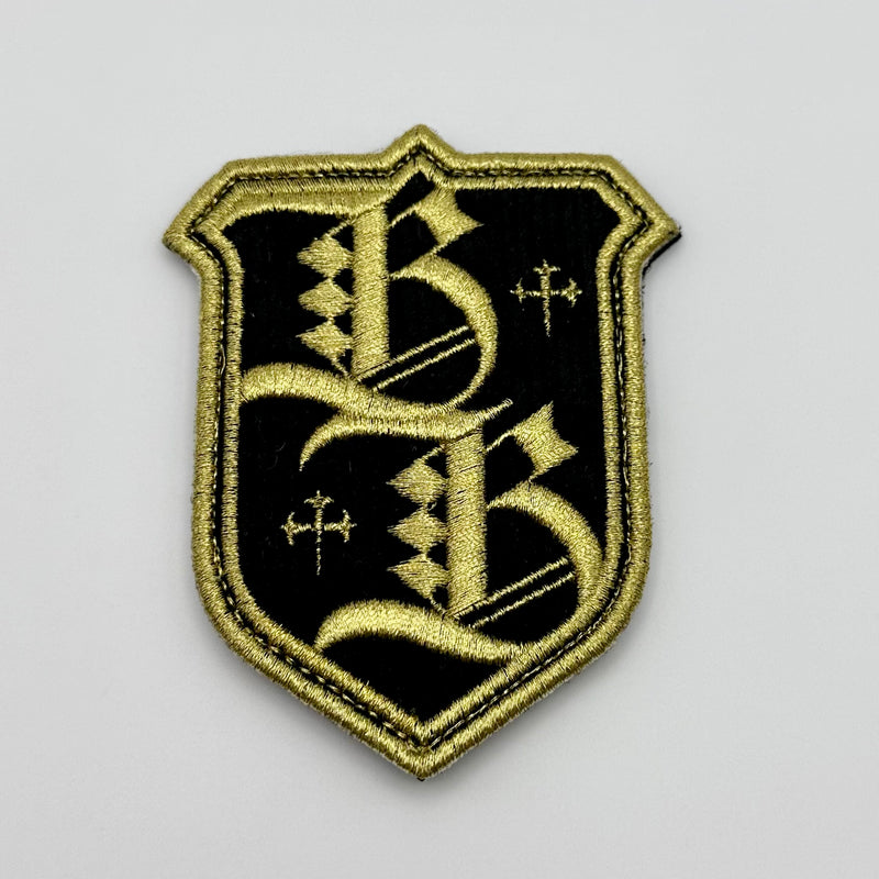 Borka Blades Black/Gold Crest Velcro Patch