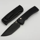 Chaves Pro-Tech Redencion 229 Auto w/ Black Crosshatch Distressed Handle & DLC Blackwash Tanto S35VN