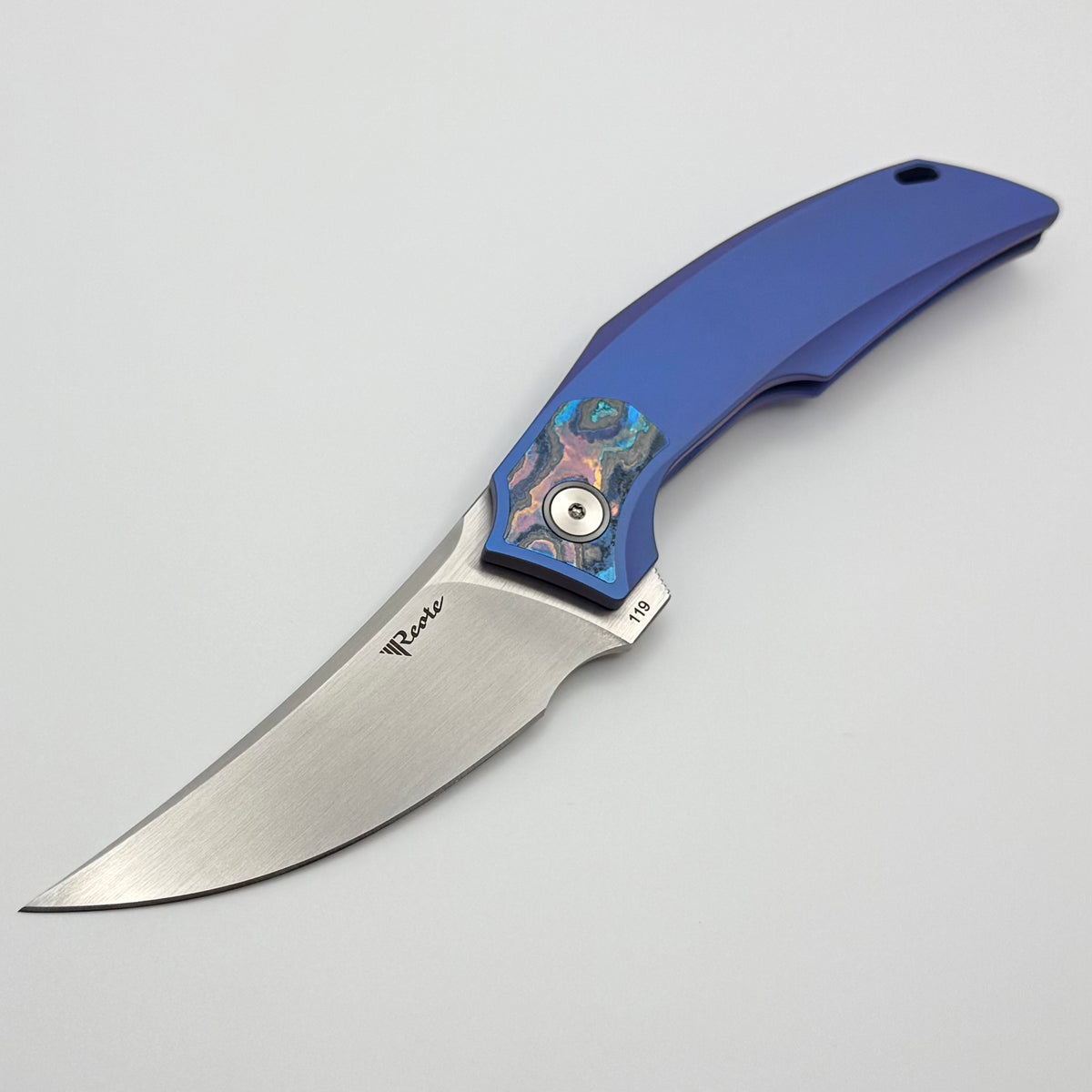 Reate Knives Velocity Tashi Bharucha Bead Blast Titanium Handles w/ Zi Reate Knives Velocity Tashi Bharucha Bead Blast Titanium Handles w/ Zi