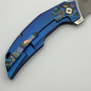 Reate Knives Velocity Tashi Bharucha Bead Blast Titanium Handles w/ ZircuTi Inlays & Hand Satin Elmax (In House Modified)