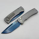 Chaves Pro-Tech Redencion 229 Auto w/ Spiral Stipple Handle & Sapphire Blue Tanto S35VN