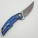 Reate Knives Velocity Tashi Bharucha Bead Blast Titanium Handles w/ ZircuTi Inlays & Hand Satin Elmax (In House Modified)