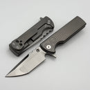 Chaves Knives T.A.K Ambidextrous Knife Tanto M390 & Radiation Titanium Integral Handle