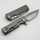 Chaves Knives T.A.K Ambidextrous Knife Tanto M390 & Radiation Titanium Integral Handle