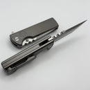 Chaves Knives T.A.K Ambidextrous Knife Tanto M390 & Radiation Titanium Integral Handle