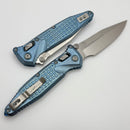 Marfione Select Microtech Socom Ram-Lok Ice Blue Titanium Frag Handles w/ Blue Accents & Spear Point Stonewash M390MK 160RL-10FRSMS7