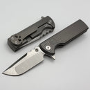 Chaves Knives T.A.K Ambidextrous Knife Drop Point M390 & Radiation Titanium Integral Handle