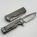 Chaves Knives T.A.K Ambidextrous Knife Drop Point M390 & Radiation Titanium Integral Handle