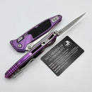 Marfione Select Microtech Socom Ram-Lok Purple Haze Titanium Textured Inlaid Handles w/ Purple Accents & Spear Point Stonewash M390MK 160RL-10SMS6