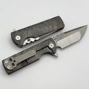 Chaves Knives T.A.K Ambidextrous Knife Tanto M390 & Full Rocked Titanium Integral Handle