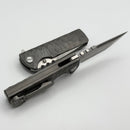 Chaves Knives T.A.K Ambidextrous Knife Tanto M390 & Full Rocked Titanium Integral Handle