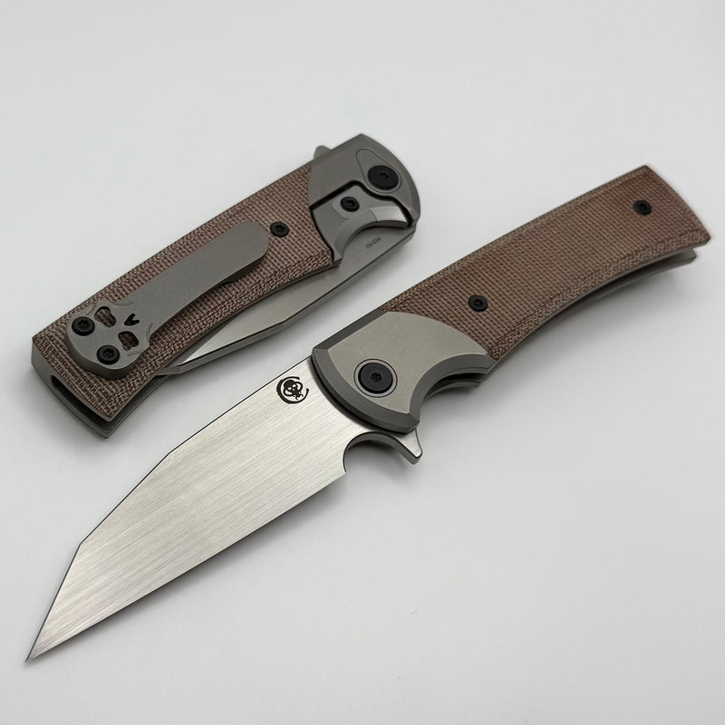 Chaves Knives Street Sangre Flipper El Chicano w/ Titanium Integral Micarta Inlaid Handle