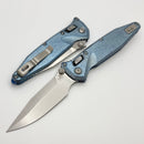 Marfione Select Microtech Socom Ram-Lok Ice Blue Titanium Slab Side Handles w/ Blue Accents & Spear Point Stonewash M390MK 160RLS-10SMS7