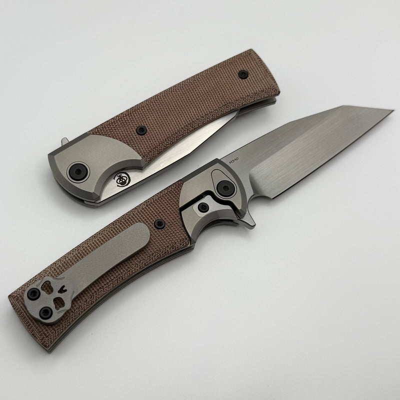 Chaves Knives Street Sangre Flipper El Chicano w/ Titanium Integral Micarta Inlaid Handle