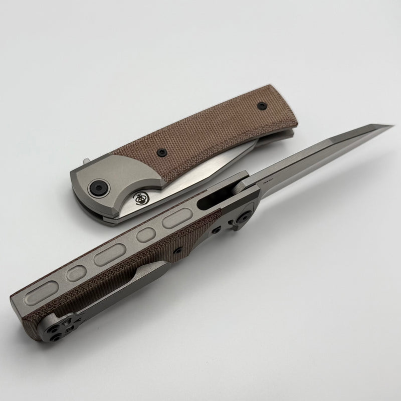 Chaves Knives Street Sangre Flipper El Chicano w/ Titanium Integral Micarta Inlaid Handle