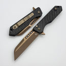 Heretic Knives M/A Jinn Flipper w/ Carbon Fiber Handles & Bronze MagnaCut H213-7A-CF