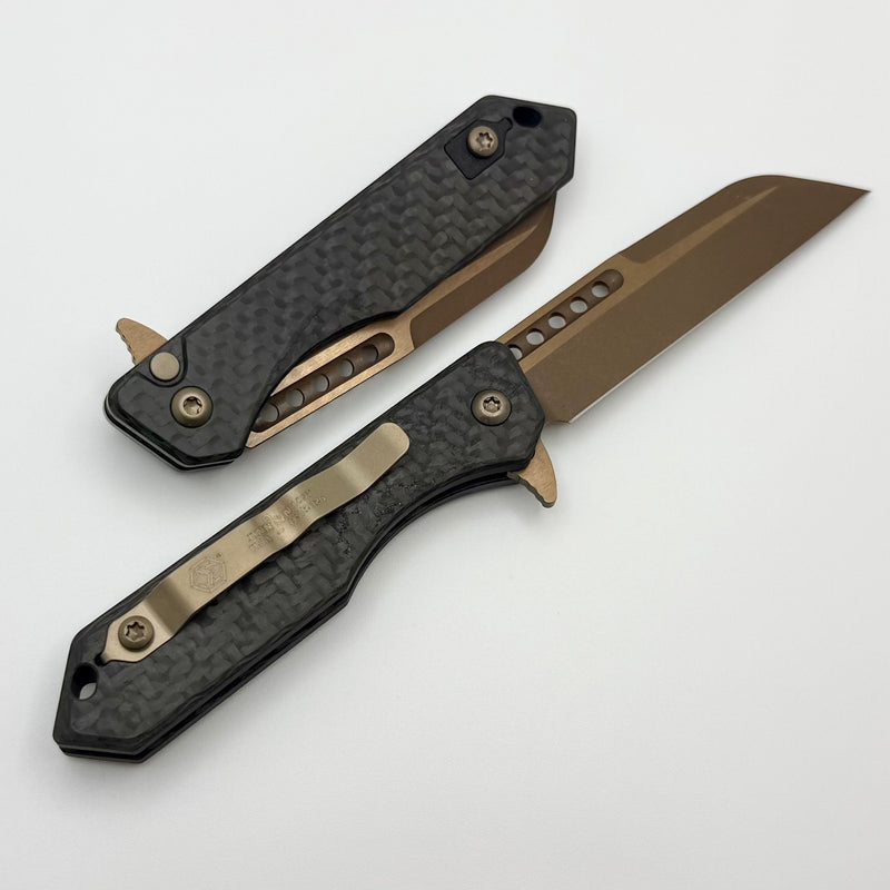 Heretic Knives M/A Jinn Flipper w/ Carbon Fiber Handles & Bronze Magna