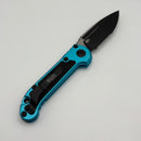 Grenade Blem Microtech Knives LUDT Gen III Black Partial Serrated S/E w/ Turquoise Handle 1135-2TQ