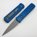 Pro-Tech Godson Blue Aluminum Handles & Bead Blast 154-CM Blade 720-BLUE