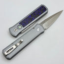 Pro-Tech Godson w/ Violet Marble Carbon Fiber Inlaid Handle & Satin 20CV Blade BSW25.Godson.2