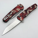 Pro-Tech Malibu Crimson Tiger Camo Handle & Satin Wharncliffe Blade 5300-CTC
