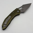 Grenade Blem Microtech Borka Stitch Apocalyptic Partial Serrated & OD Green Handles 169-11APOD