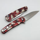 Pro-Tech Malibu Crimson Tiger Camo Handle & Satin Wharncliffe Blade 5300-CTC