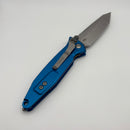 Grenade Blem Microtech Socom Elite T/E Manual Blue Handles w/ Stonewash Tanto 161-10BL